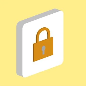 Closed lock computer symbol Illustrazione stock