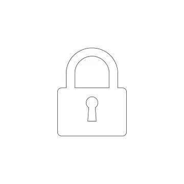 Closed lock. flat vector icon Illustrazione stock