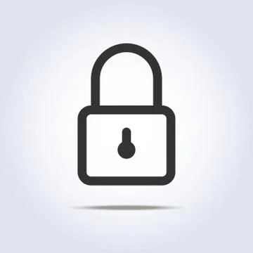 Closed lock icon Stock Illustration