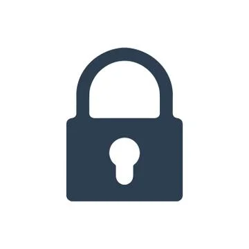 Closed Lock Icon Stock Illustration
