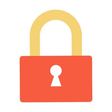 Closed lock icon symbolizing protected access, account security, privacy Ilustración de archivo
