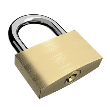 Closed lock isolated Illustrazione stock