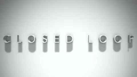 Closed Loop 3D title animation with shadows on a white background Stock Footage 296524148