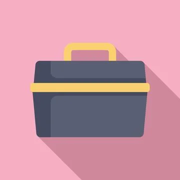Closed lunch box waiting for lunch break Stock Illustration