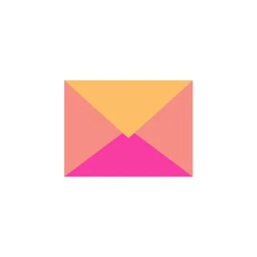 Closed mail envelope isolated on white background Stock Illustration