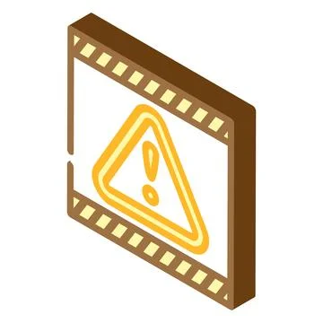 Closed maintenance information isometric icon vector illustration 스톡 일러스트