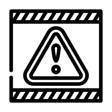 Closed maintenance information line icon vector illustration 스톡 일러스트