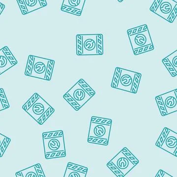 Closed for maintenance information line seamless pattern Stock Illustration