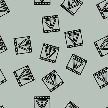 Closed maintenance information line vector seamless pattern Stock Illustration
