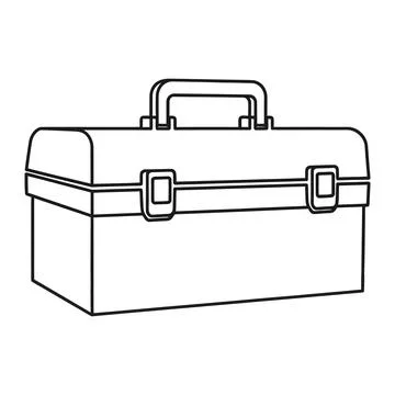 Closed metal toolbox vector illustration for professional maintenance service Stock Illustration