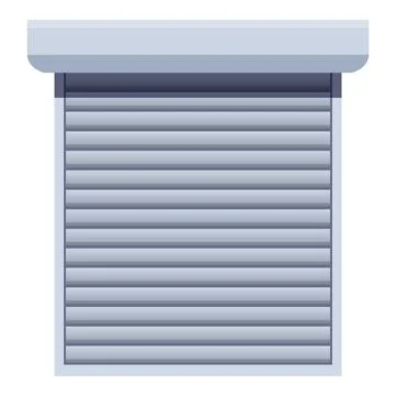 Closed modern roller shutter door protecting building Stock Illustration