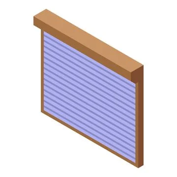 Closed modern roller shutter door protecting a store or garage Ilustración de archivo