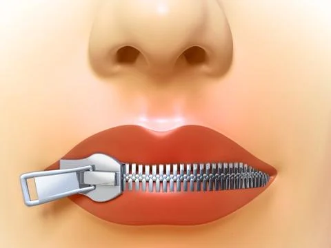 Closed mouth Stock Illustration