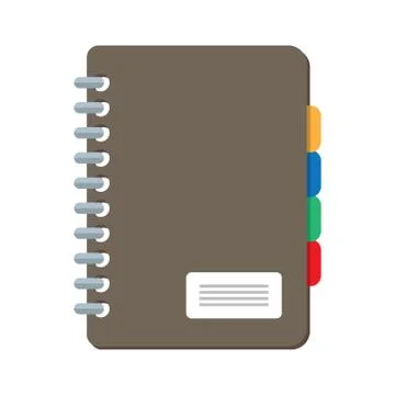 Closed notebook vector icon Stock Illustration