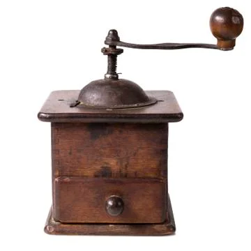 Closed Old Coffee Grinder Front View Stock Photos