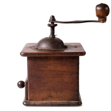 Closed Old Coffee Grinder Side View Stock Photos