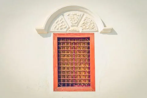 Closed Orange Brown Windows Frame Stock Photos