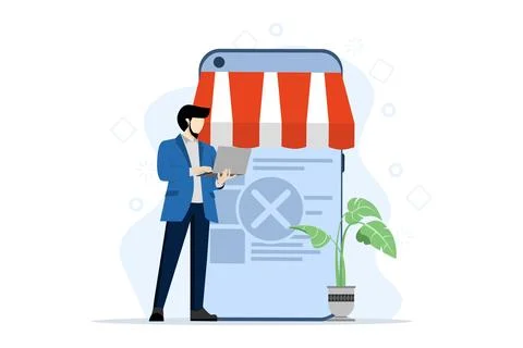 Closed order concept, Order shipped, out of stock. Stock Illustration