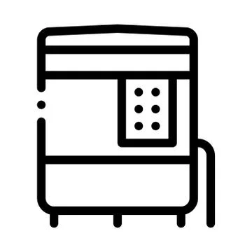 Closed oven with timer icon vector outline illustration Stockillustratie