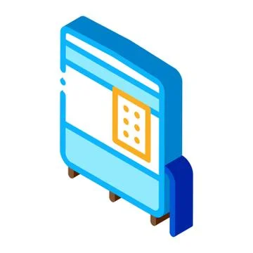 Closed oven with timer isometric icon vector illustration Stock Illustration