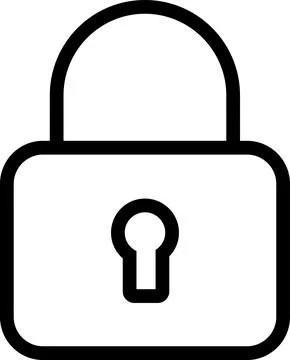 Closed padlock for data security and privacy Stock-Illustration