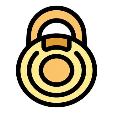 Closed padlock ensuring security and protection Stock Illustration