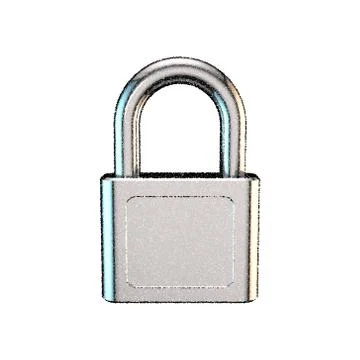 Closed padlock. Isolated on white background. Vector illustration. 스톡 일러스트