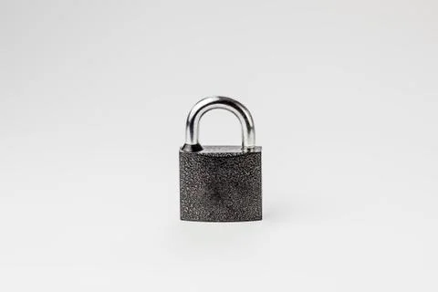 The closed padlock on a light background isolate Stock Photos