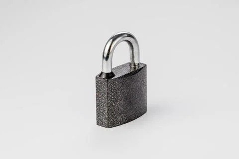 The closed padlock on a light background isolate Stock Photos