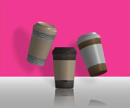 Closed paper cup Stock Illustration
