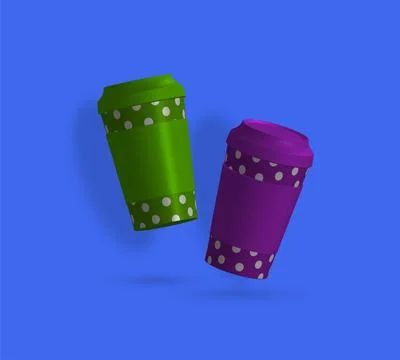 Closed paper cup Stock Illustration