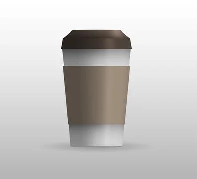 Closed paper cup Stock Illustration