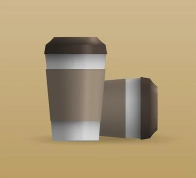 Closed paper cup Stock Illustration
