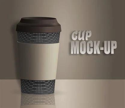Closed paper cup Stock Illustration