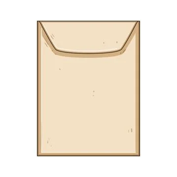 Closed paper envelope representing confidential mail correspondence Illustrazione stock