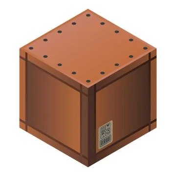 Closed parcel box icon, isometric style イラスト素材