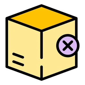 Closed parcel icon vector flat 스톡 일러스트