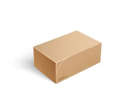 Closed Parcel Icon Vector Rectangular Package Box Stock Illustration