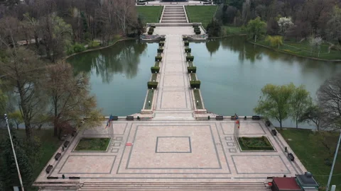 Closed Park due to Coronavirus Lockdown, Covid-19, Bucharest Video stock 132278816