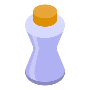 Closed perfume bottle with an orange cap isometric icon Stock-Illustration
