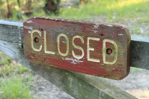 CLOSED Stock Photos