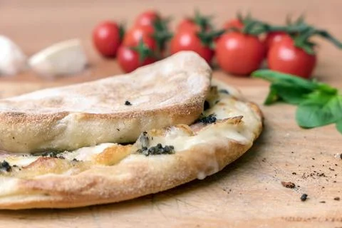 Closed pizza Stock Photos