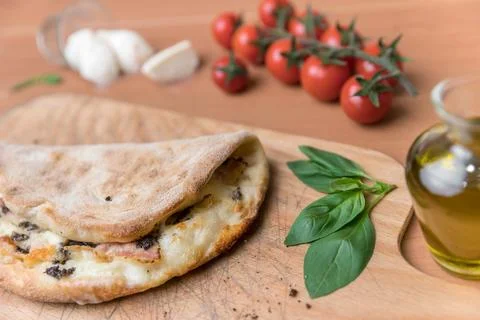 Closed pizza Stock Photos