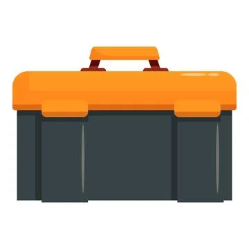 Closed plastic toolbox is waiting for hard work in garage 스톡 일러스트