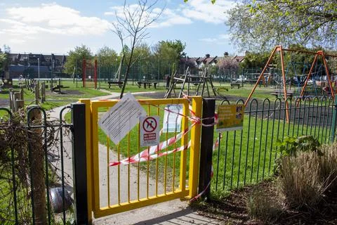 Closed playground Stock Photos