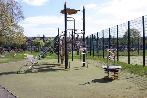 Closed playground Stock Photos
