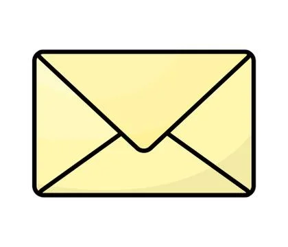 Closed post envelope isolated on white background Stock Illustration