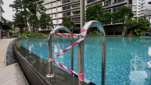 CLOSED PRIVATE SWIMMING POOL 動画素材 133768663