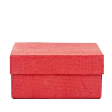 Closed red gift box 库存照片