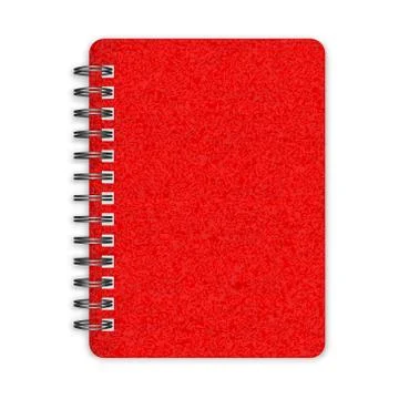 Closed red spiral notebook Stock Illustration